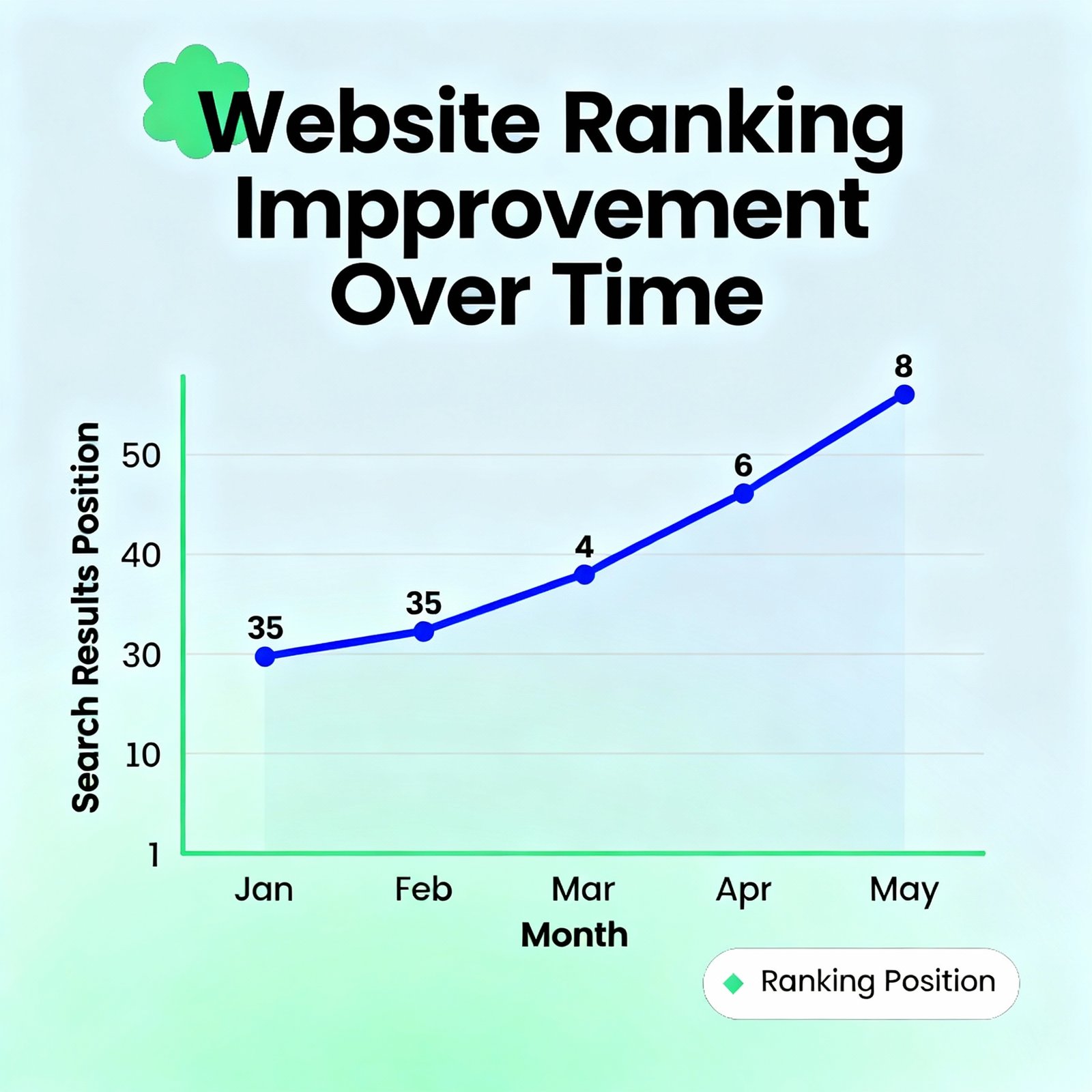 website ranking impprovement over time 