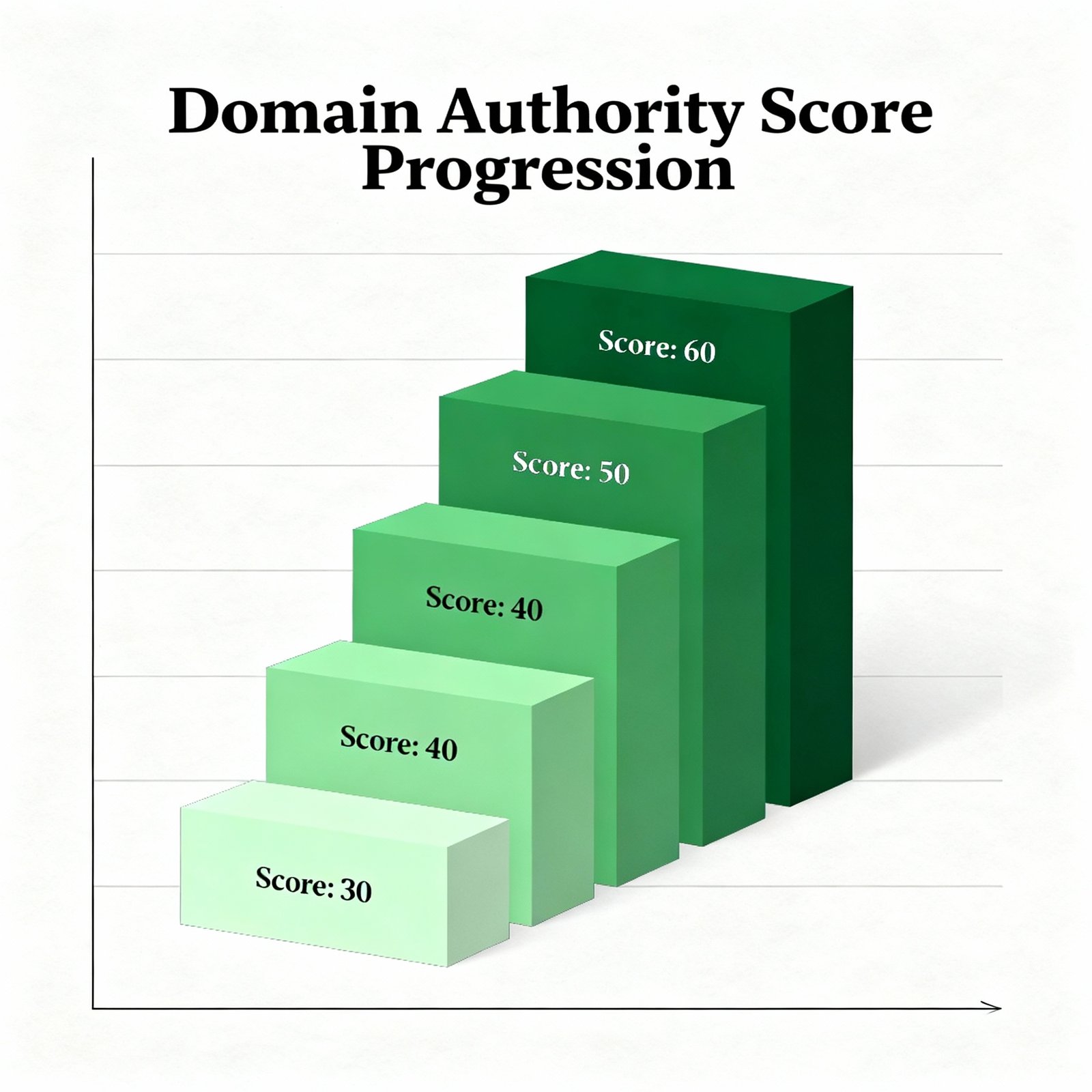 domain authority score progression 