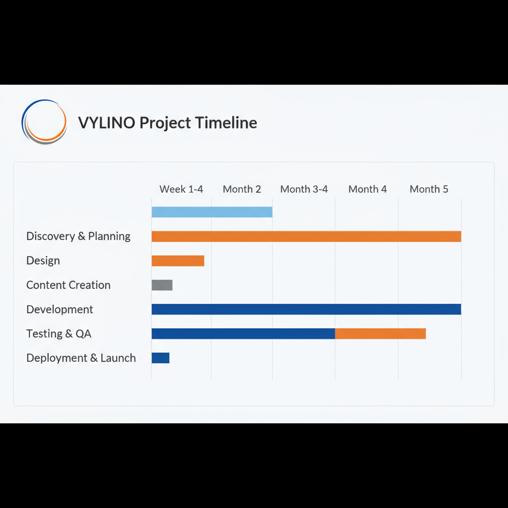 Professional website development services timeline