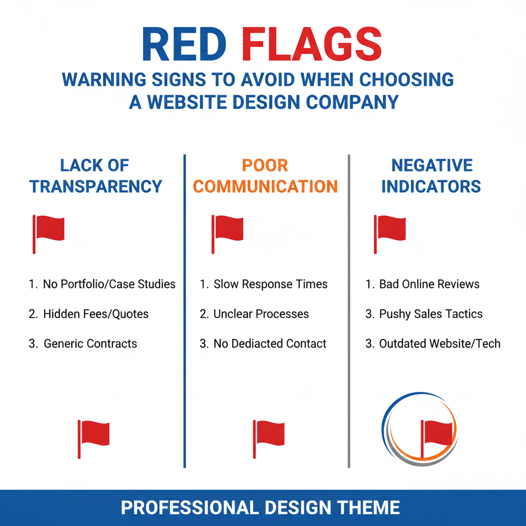 Red flags and warning signs when selecting website design company