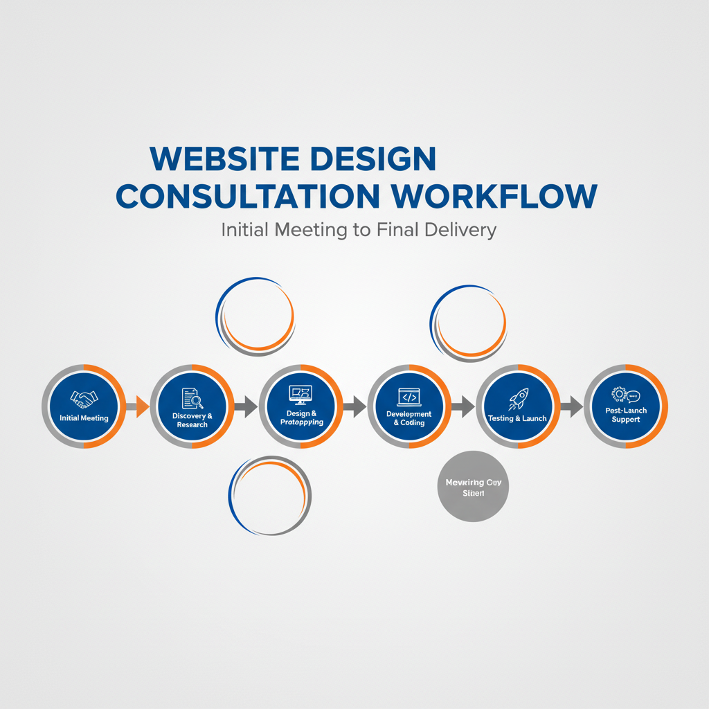 Website design consultation process and workflow steps guide
