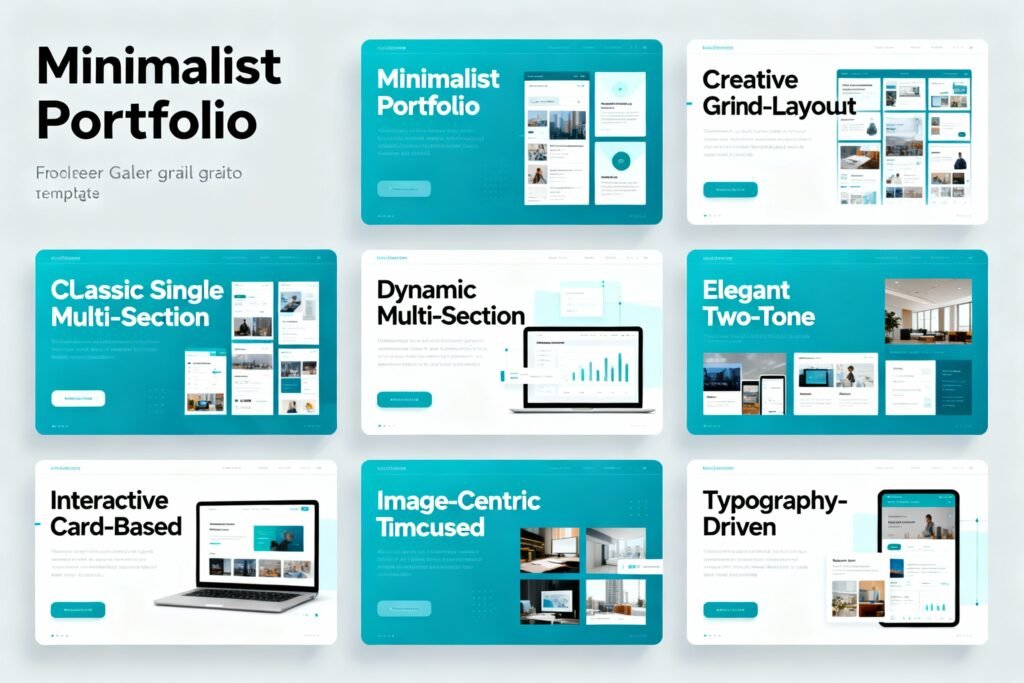 Collection of best free portfolio website templates and design styles