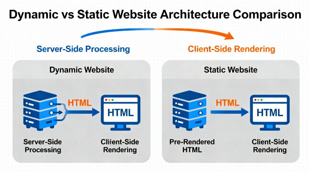 Dynamic vs static website