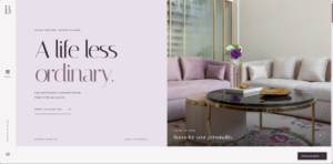 Buildunos luxury furniture website homepage design by VYLINO