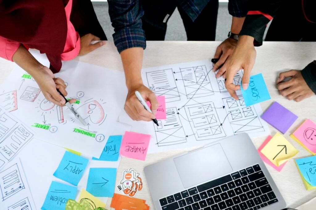 Website planning and design process for evaluating a web development company