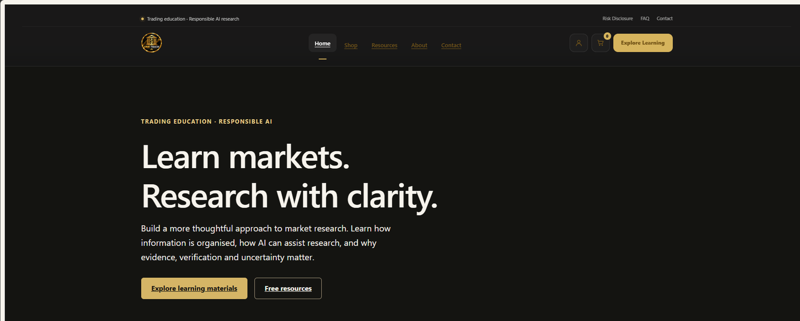 OneTradeAI website screenshot in the VYLINO portfolio