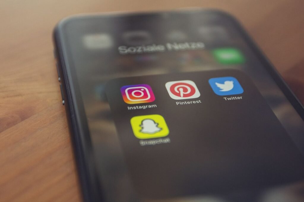 Instagram marketing for small business - social media apps on smartphone